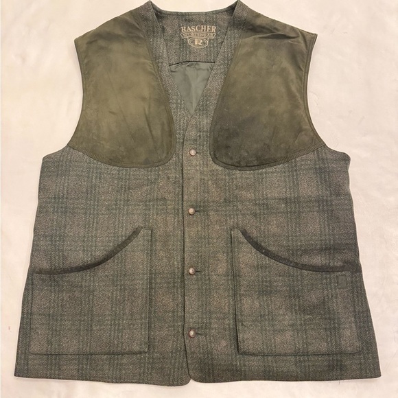 Rascher Other - Rascher Sportswear Wool & Suede Shooting Vest, sz XXL